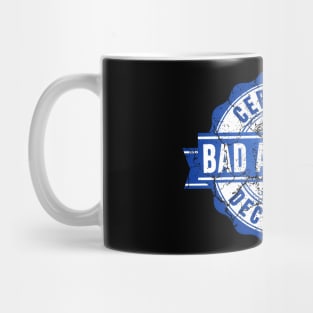 certified bad ass cake decorator blue design Mug